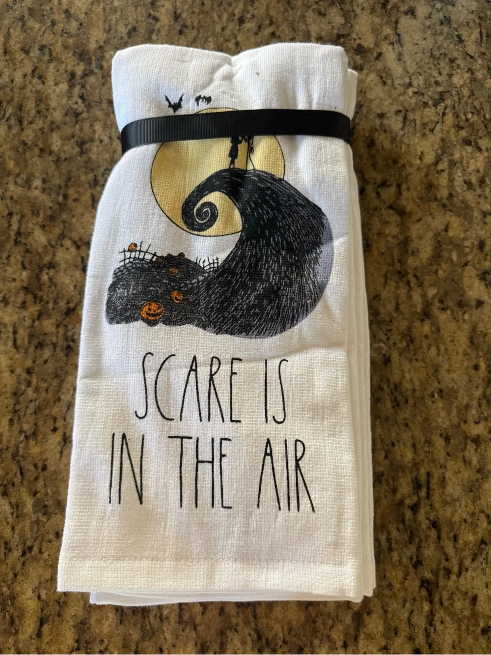 Rae Dunn Nightmare Before Christmas Halloween Kitchen Towel